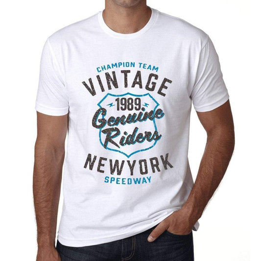 Mens Vintage Tee Shirt Graphic T Shirt Genuine Riders 1989 White - White / Xs / Cotton - T-Shirt