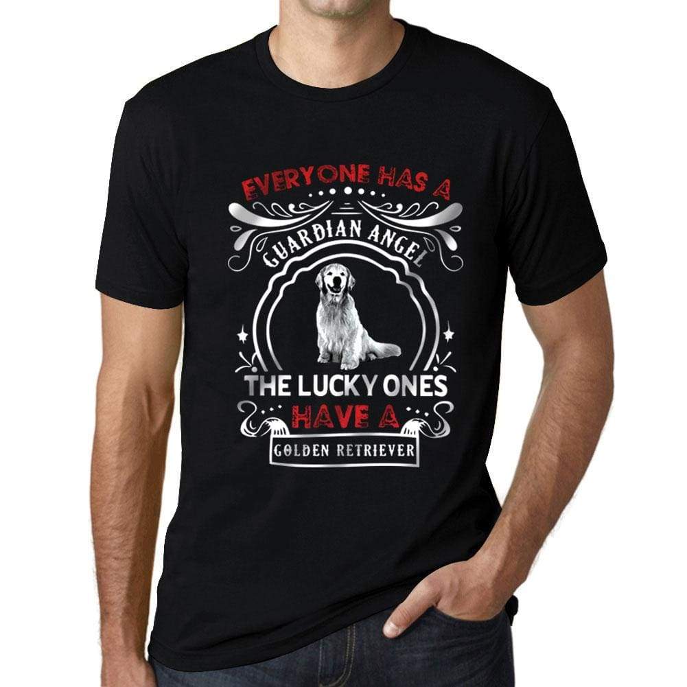 Mens Vintage Tee Shirt Graphic T Shirt Golden Retriever Dog Deep Black - Deep Black / Xs / Cotton - T-Shirt