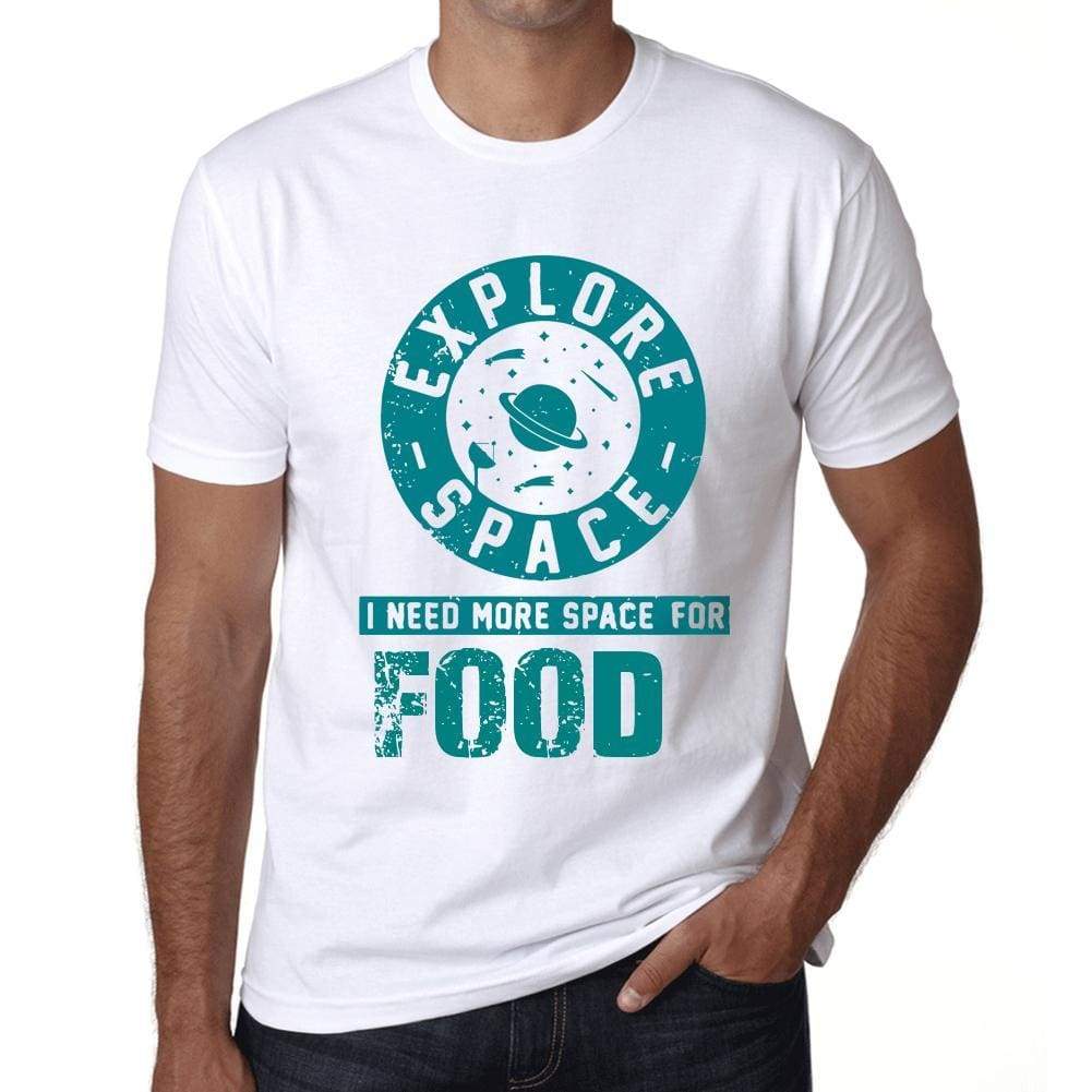 Mens Vintage Tee Shirt Graphic T Shirt I Need More Space For Food White - White / Xs / Cotton - T-Shirt
