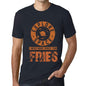 Mens Vintage Tee Shirt Graphic T Shirt I Need More Space For Fries Navy - Navy / Xs / Cotton - T-Shirt