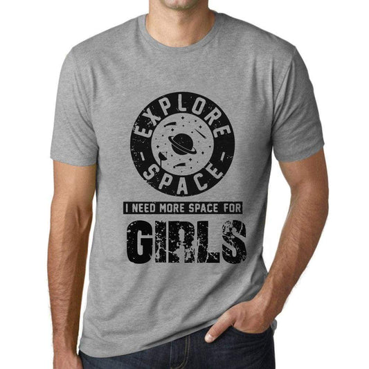 Mens Vintage Tee Shirt Graphic T Shirt I Need More Space For Girls Grey Marl - Grey Marl / Xs / Cotton - T-Shirt