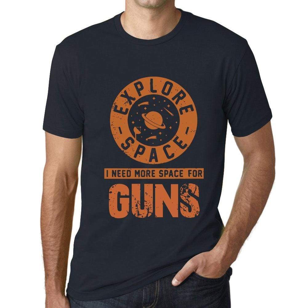 Mens Vintage Tee Shirt Graphic T Shirt I Need More Space For Guns Navy - Navy / Xs / Cotton - T-Shirt