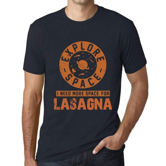 Mens Vintage Tee Shirt Graphic T Shirt I Need More Space For Lasagna Navy - Navy / Xs / Cotton - T-Shirt