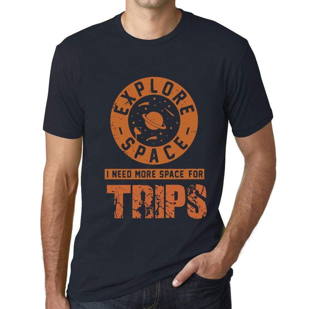Mens Vintage Tee Shirt Graphic T Shirt I Need More Space For Trips Navy - Navy / Xs / Cotton - T-Shirt