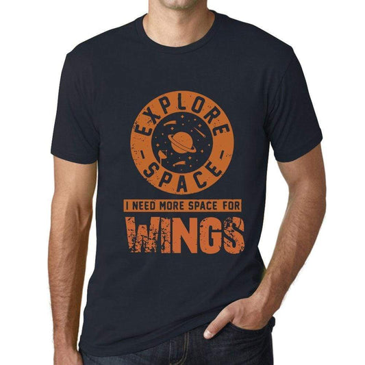 Mens Vintage Tee Shirt Graphic T Shirt I Need More Space For Wings Navy - Navy / Xs / Cotton - T-Shirt