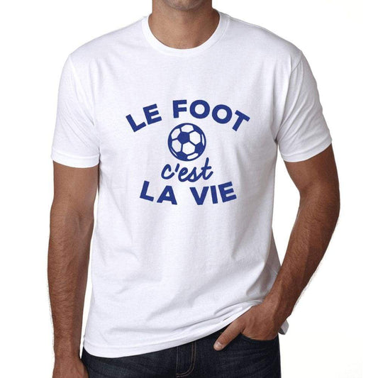 Mens Vintage Tee Shirt Graphic T Shirt Le Foot Cest La Vie White - White / Xs / Cotton - T-Shirt