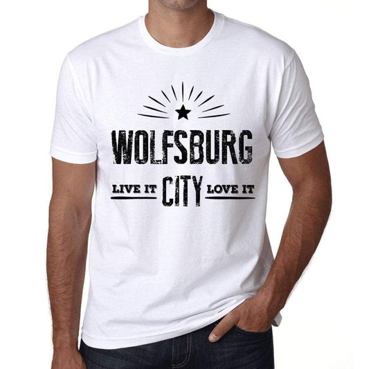Mens Vintage Tee Shirt Graphic T Shirt Live It Love It Wolfsburg White - White / Xs / Cotton - T-Shirt