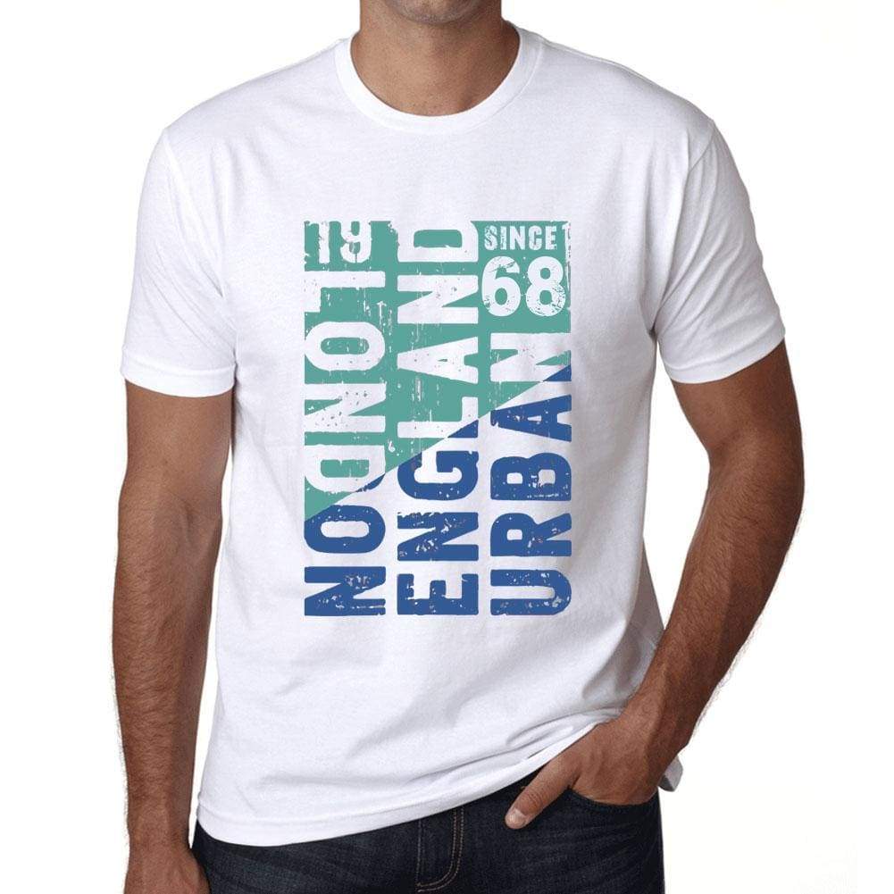Mens Vintage Tee Shirt Graphic T Shirt London Since 68 White - White / Xs / Cotton - T-Shirt