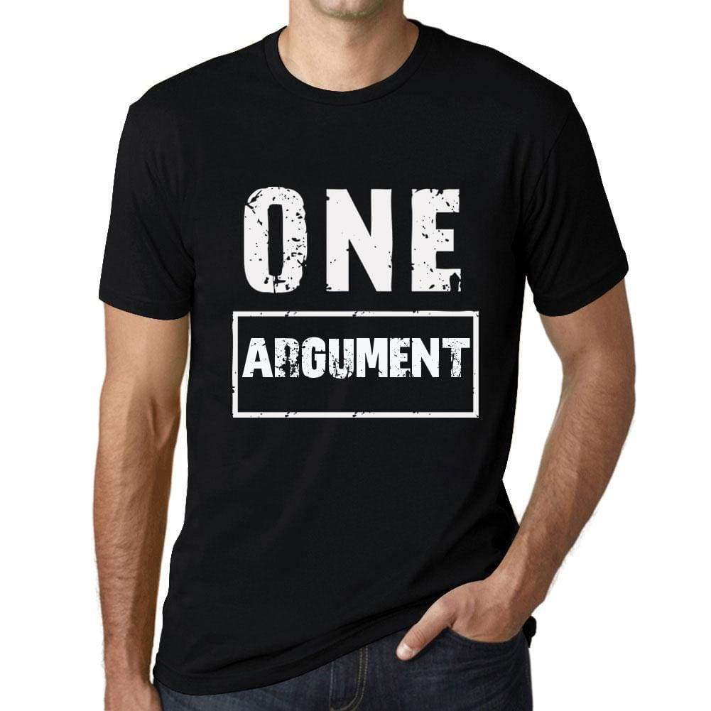 Mens Vintage Tee Shirt Graphic T Shirt One Argument Deep Black - Deep Black / Xs / Cotton - T-Shirt