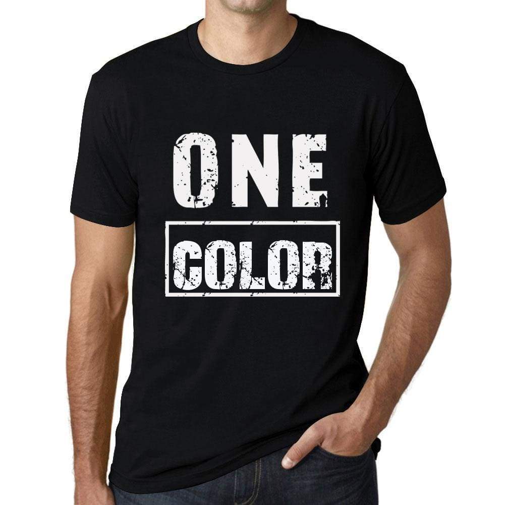 Men’s Vintage Tee Shirt <span>Graphic</span> T shirt One COLOR Deep Black - ULTRABASIC