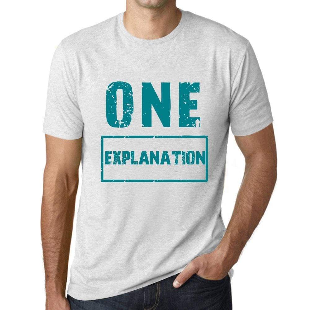 Mens Vintage Tee Shirt Graphic T Shirt One Explanation Vintage White - Vintage White / Xs / Cotton - T-Shirt