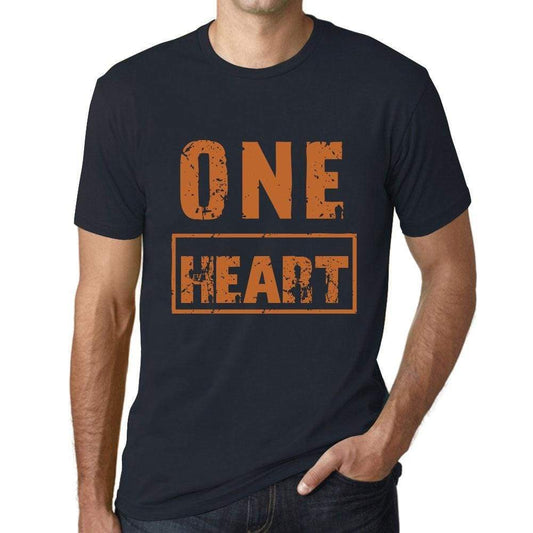Mens Vintage Tee Shirt Graphic T Shirt One Heart Navy - Navy / Xs / Cotton - T-Shirt