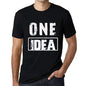 Mens Vintage Tee Shirt Graphic T Shirt One Idea Deep Black - Deep Black / Xs / Cotton - T-Shirt