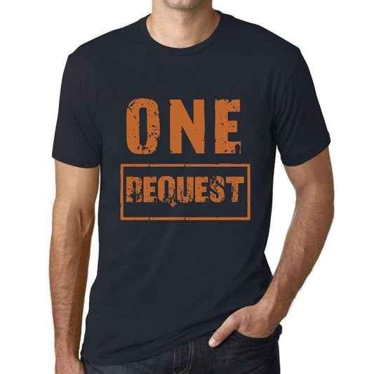 Mens Vintage Tee Shirt Graphic T Shirt One Request Navy - Navy / Xs / Cotton - T-Shirt