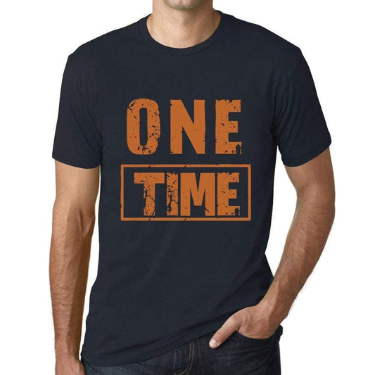 Mens Vintage Tee Shirt Graphic T Shirt One Time Navy - Navy / Xs / Cotton - T-Shirt