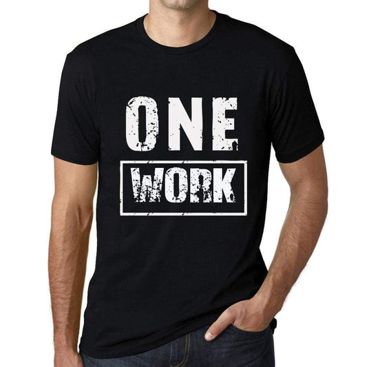 Mens Vintage Tee Shirt Graphic T Shirt One Work Deep Black - Deep Black / Xs / Cotton - T-Shirt
