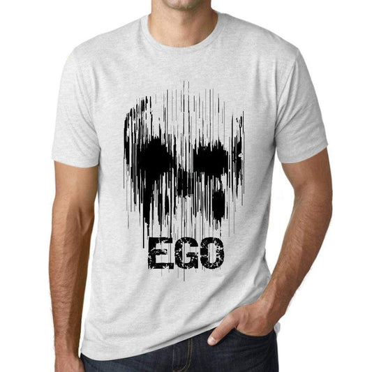 Mens Vintage Tee Shirt Graphic T Shirt Skull Ego Vintage White - Vintage White / Xs / Cotton - T-Shirt