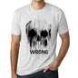Mens Vintage Tee Shirt Graphic T Shirt Skull Wrong Vintage White - Vintage White / Xs / Cotton - T-Shirt