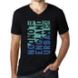 Mens Vintage Tee Shirt Graphic T Shirt V Neck London Since 93 Deep Black - Black / S / Cotton - T-Shirt