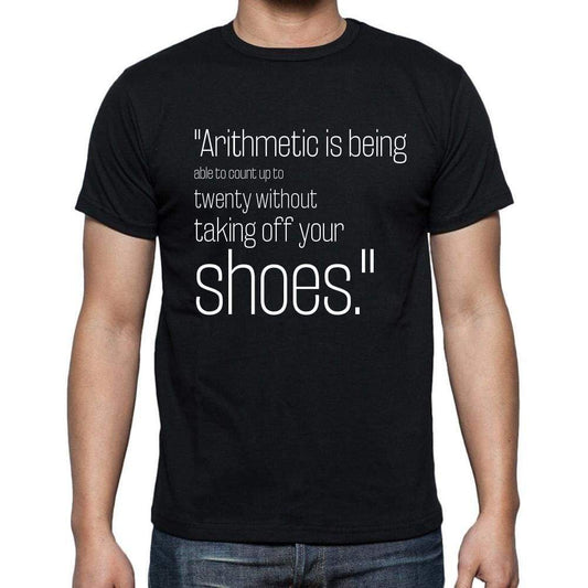 Mickey Mouse Quote T Shirts Arithmetic Is Being Able T Shirts Men Black - Casual