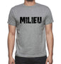 MILIEU, Grey, <span>Men's</span> <span><span>Short Sleeve</span></span> <span>Round Neck</span> T-shirt 00018 - ULTRABASIC