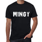 Mingy Mens Retro T Shirt Black Birthday Gift 00553 - Black / Xs - Casual