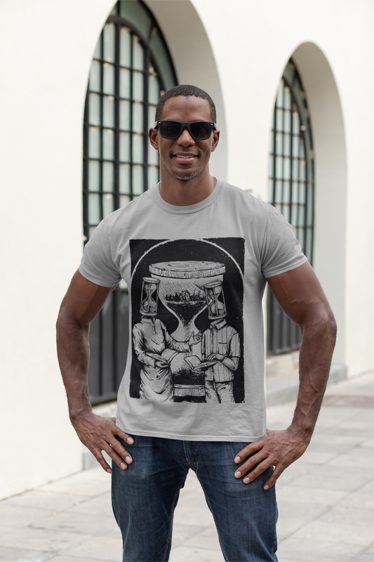 ULTRABASIC Herren T-Shirt Deep Time Hourglass – Sarkasmus-Shirt für Männer