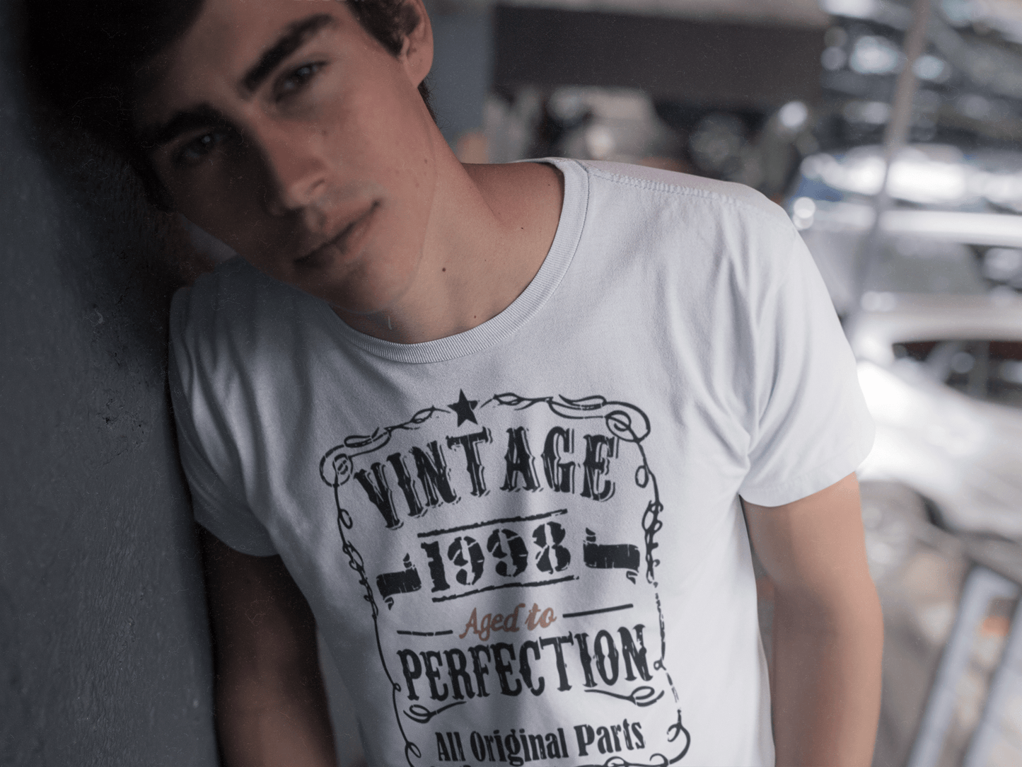 1998 Vintage Aged to Perfection Herren T-Shirt Weiß Geburtstagsgeschenk 00488