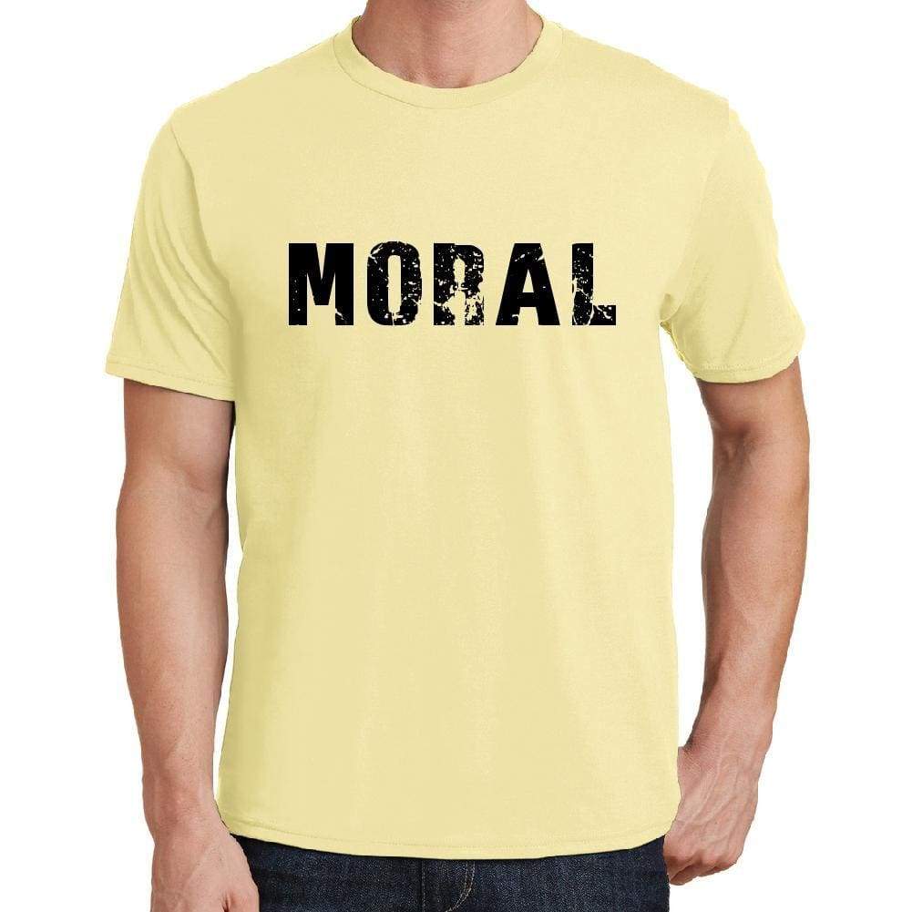 Moral Mens Short Sleeve Round Neck T-Shirt 00043 - Yellow / S - Casual