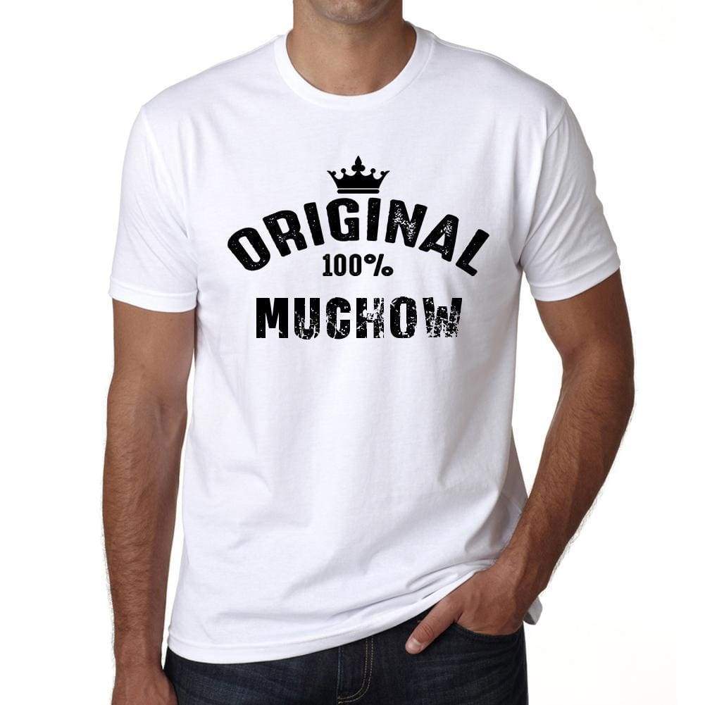 Muchow 100% German City White Mens Short Sleeve Round Neck T-Shirt 00001 - Casual
