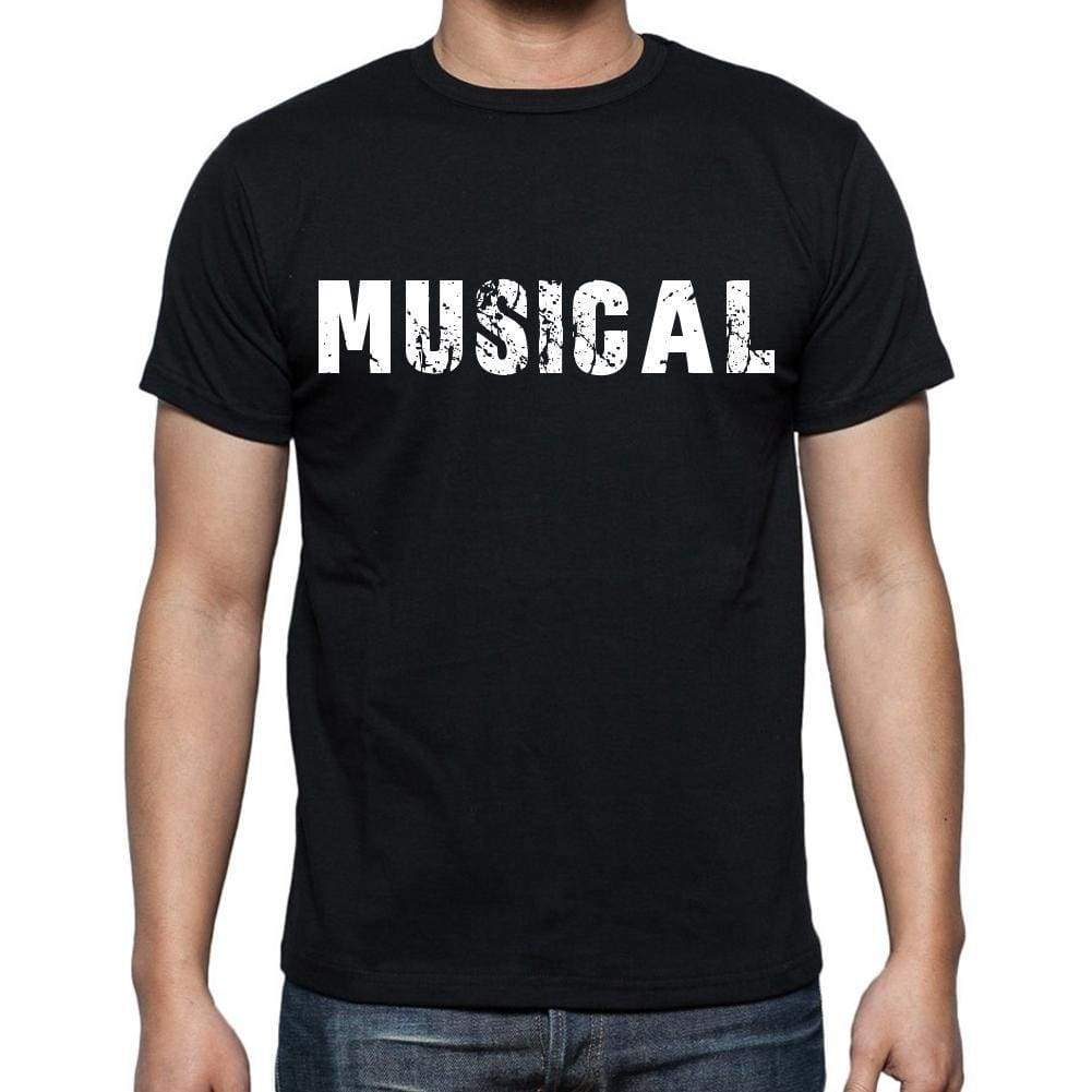Musical Mens Short Sleeve Round Neck T-Shirt Black T-Shirt En