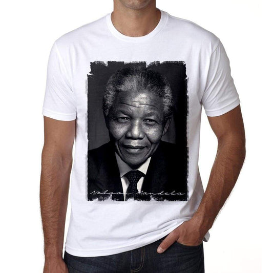 Nelson Mandela H Tshirt Mens Tee White 100% Cotton 00196