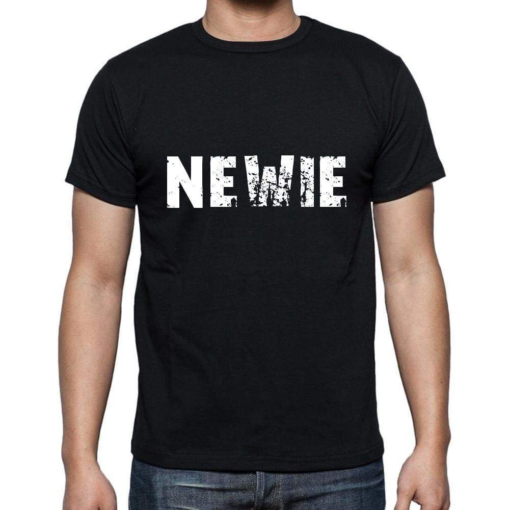 Newie Mens Short Sleeve Round Neck T-Shirt 5 Letters Black Word 00006 - Casual