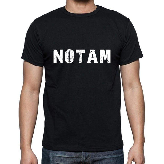 Notam Mens Short Sleeve Round Neck T-Shirt 5 Letters Black Word 00006 - Casual