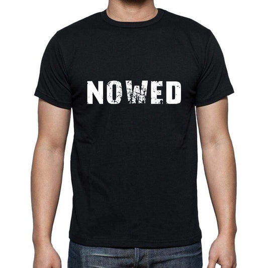 Nowed Mens Short Sleeve Round Neck T-Shirt 5 Letters Black Word 00006 - Casual