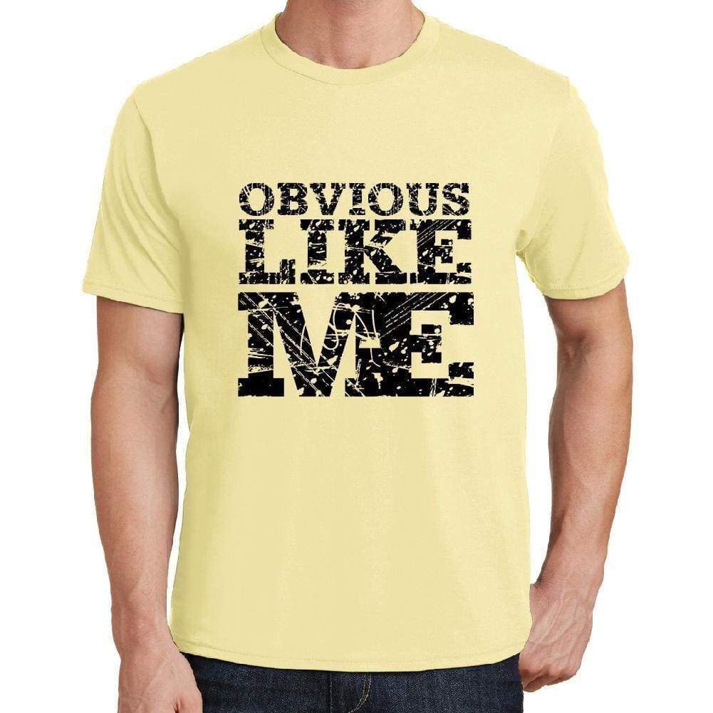 Obvious Like Me Yellow Mens Short Sleeve Round Neck T-Shirt 00294 - Yellow / S - Casual