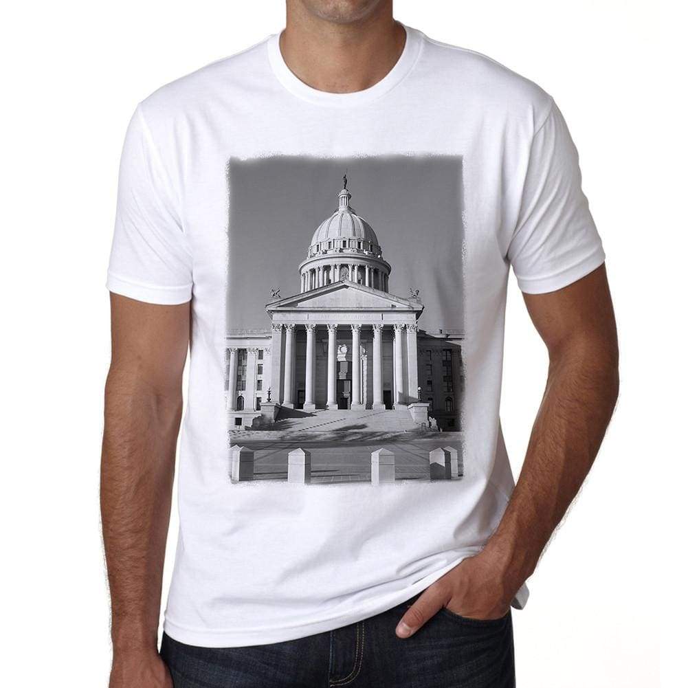 Oklahoma Capitol Building Mens Short Sleeve Round Neck T-Shirt