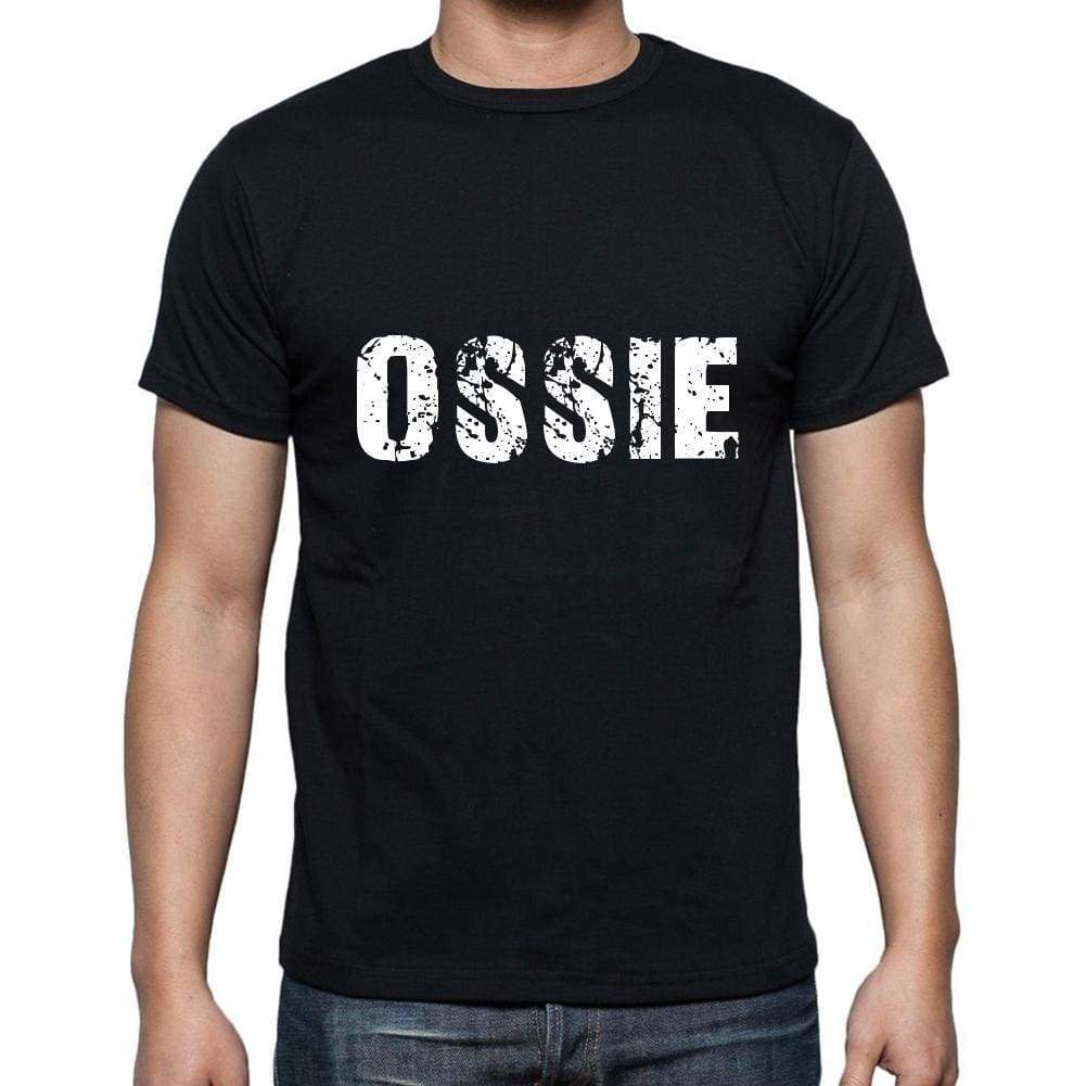 Ossie Mens Short Sleeve Round Neck T-Shirt 5 Letters Black Word 00006 - Casual