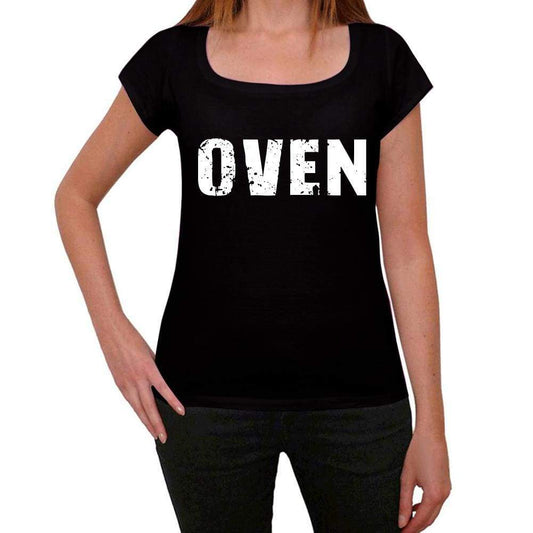 Oven Womens T Shirt Black Birthday Gift 00547 - Black / Xs - Casual