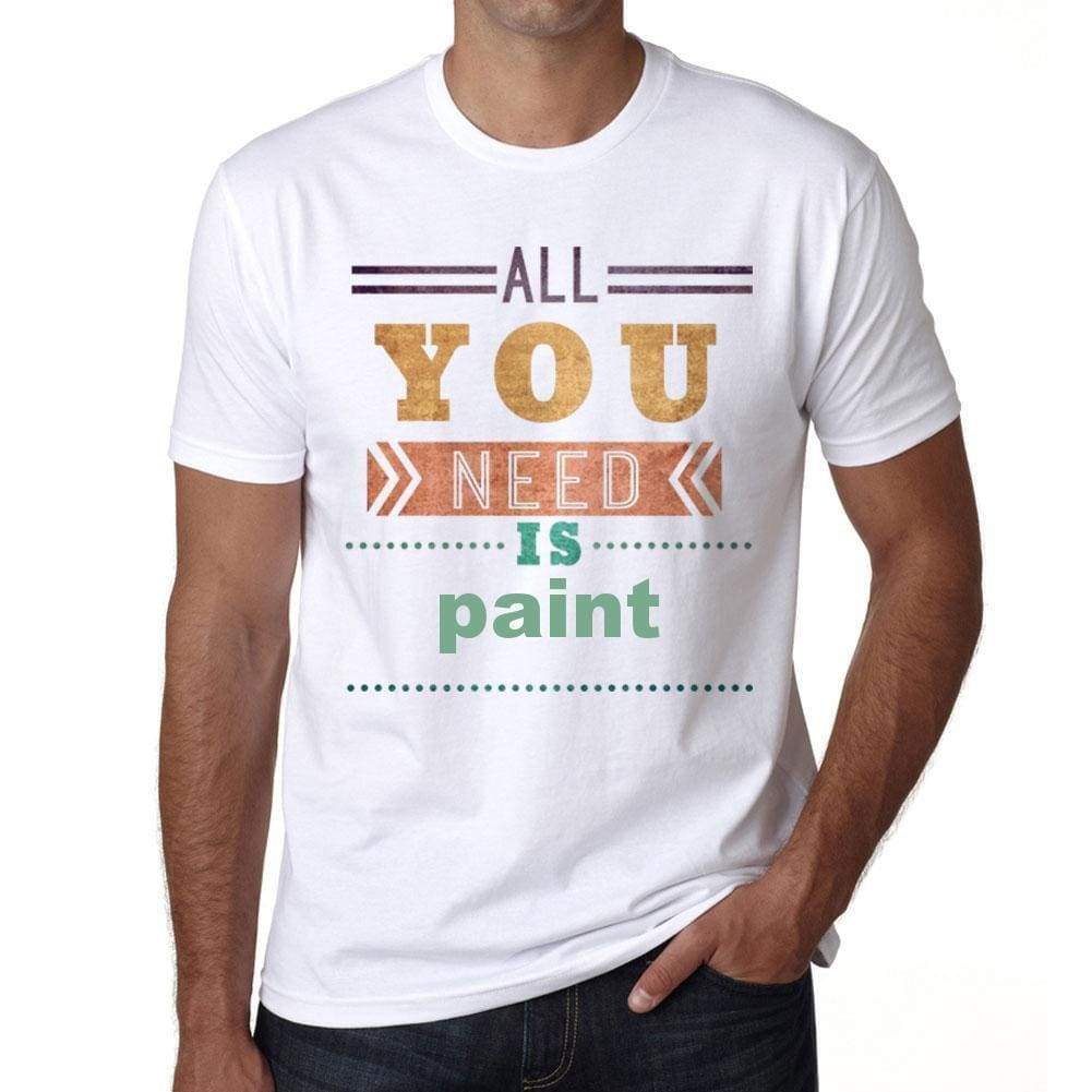 Paint Mens Short Sleeve Round Neck T-Shirt 00025 - Casual