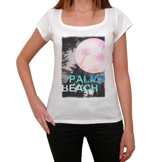 Palms Beach Black Womens T-Shirt