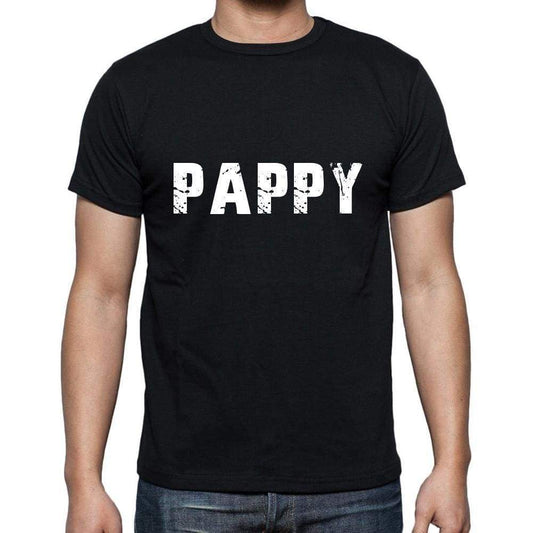 Pappy Mens Short Sleeve Round Neck T-Shirt 5 Letters Black Word 00006 - Casual