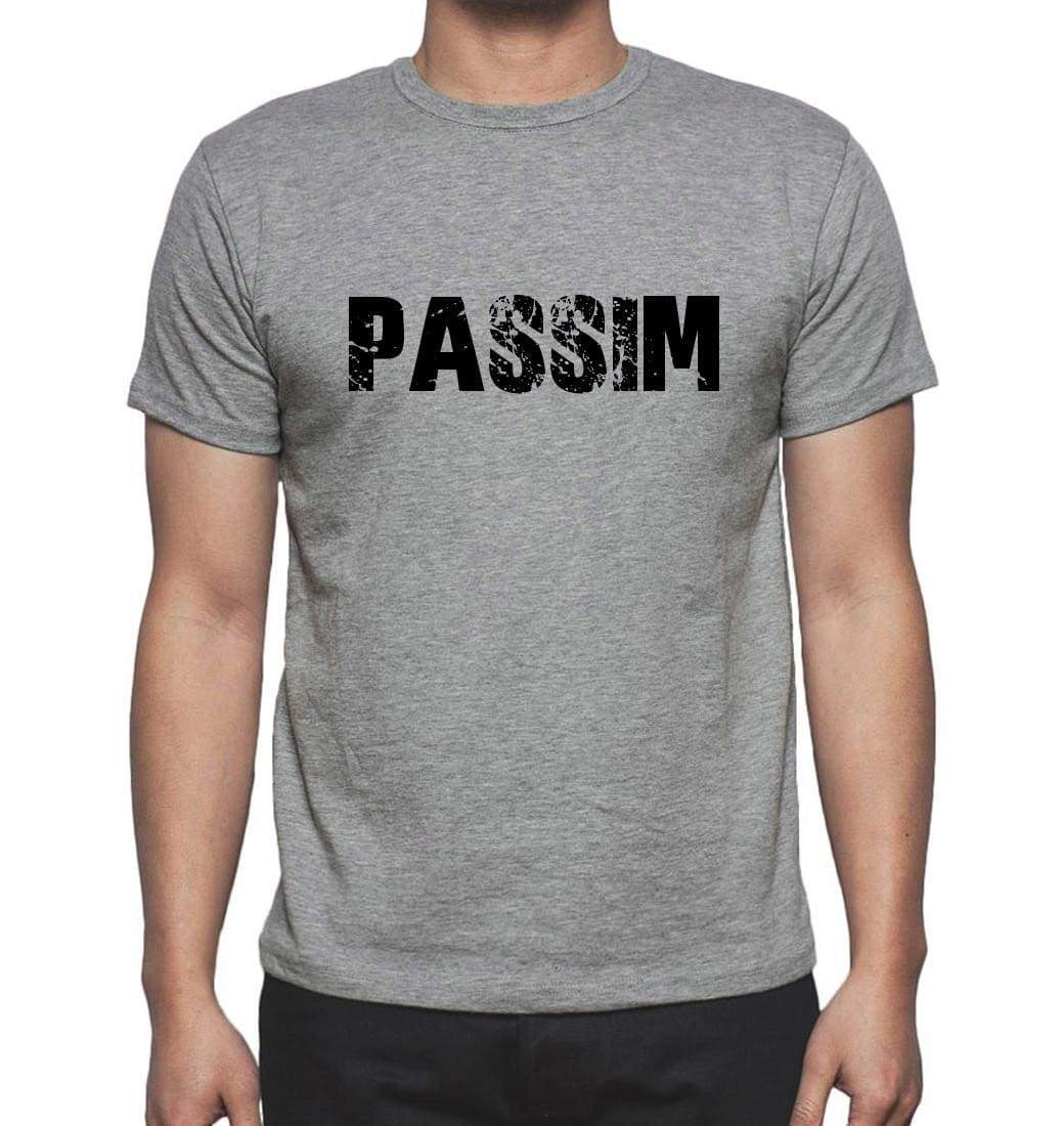 Passim Grey Mens Short Sleeve Round Neck T-Shirt 00018 - Grey / S - Casual