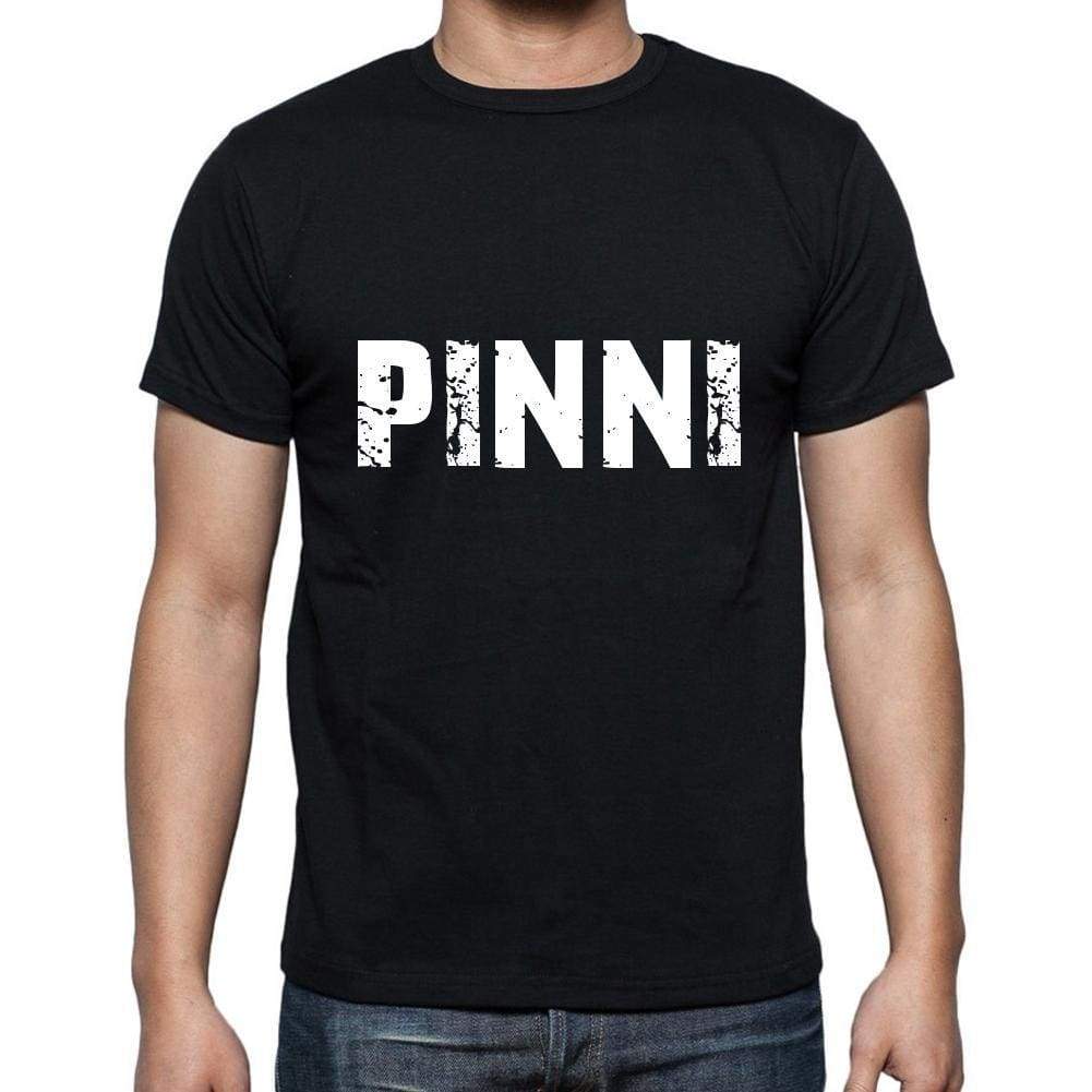 Pinni Mens Short Sleeve Round Neck T-Shirt 5 Letters Black Word 00006 - Casual