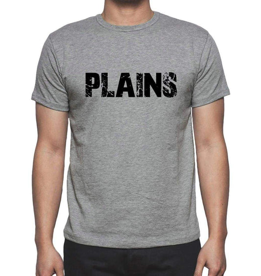 Plains Grey Mens Short Sleeve Round Neck T-Shirt 00018 - Grey / S - Casual