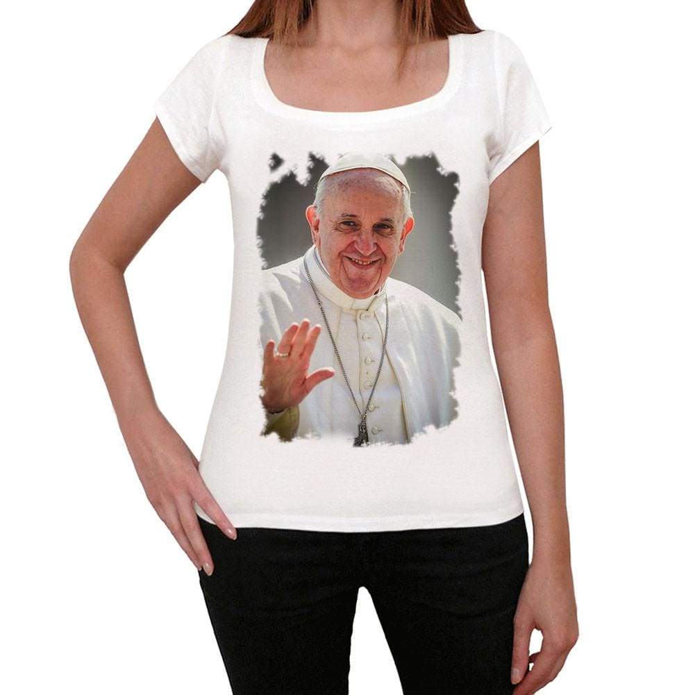 Pope François Womens T-Shirt White Birthday Gift 00514 - White / Xs - Casual