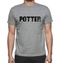 Potter Grey Mens Short Sleeve Round Neck T-Shirt 00018 - Grey / S - Casual