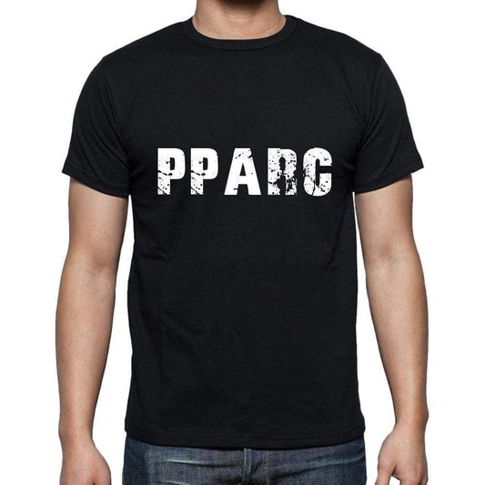 Pparc Mens Short Sleeve Round Neck T-Shirt 5 Letters Black Word 00006 - Casual
