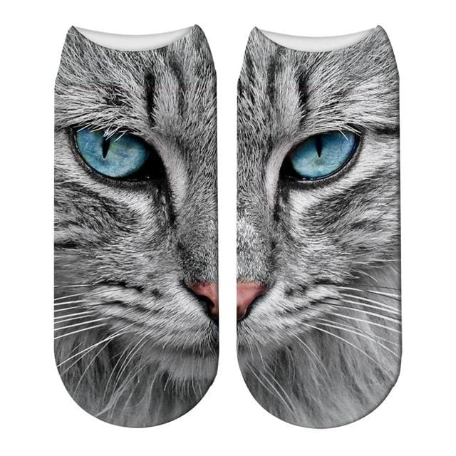 SexeMara Neue Design 3D Katze Druck Frauen Unisex Weihnachten Socken Meias Katze Gesicht 3D Gedruckt Weibliche Socke Harajuku Pet nette Ankle Soc