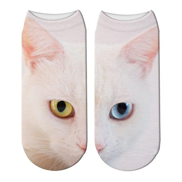 SexeMara Neue Design 3D Katze Druck Frauen Unisex Weihnachten Socken Meias Katze Gesicht 3D Gedruckt Weibliche Socke Harajuku Pet nette Ankle Soc